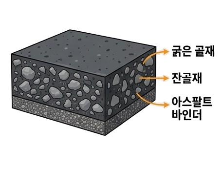 일반 아스콘 단면
